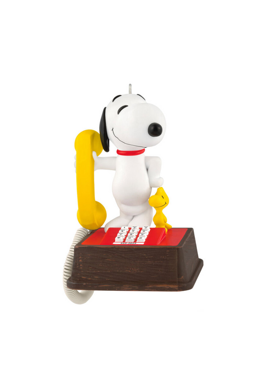 Dark Slate Gray 2025 Ornament - Peanuts® 75th Year Hello, Snoopy! Ornament With Sound