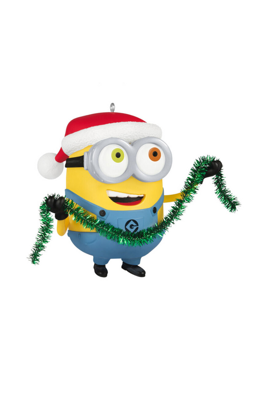 Light Gray 2025 Ornament - Minions Bob Trims the Tree Ornament with Sound