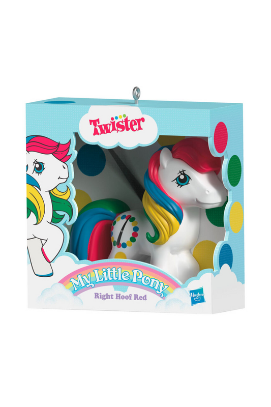Light Gray 2025 Ornament - Hasbro® My Little Pony® Retro Twister® Right Hoof Red Ornament
