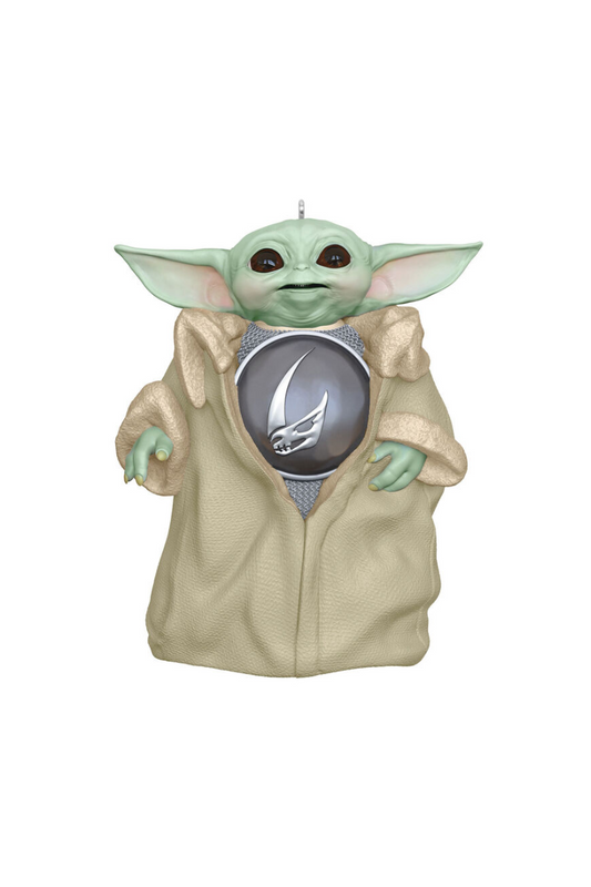 Dark Gray 2025 Ornament - Star Wars: The Mandalorian™ Grogu™ With Mud horn Signet Ornament