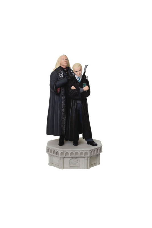 Dark Gray 2025 Ornament - Harry Potter and the Chamber of Secrets™ Collection Lucius and Draco Malfoy™ Ornament With Light and Sound