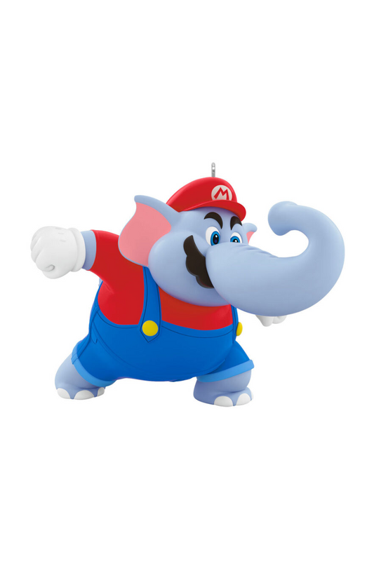 Light Steel Blue 2025 Ornament - Nintendo Powered Up with Mario Elephant Mario Ornament