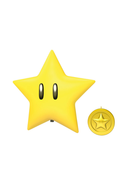 Light Goldenrod 2025 Ornament - Nintendo Super Mario™ Super Star Tree Topper with Light and Sound