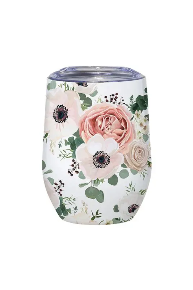 Light Gray Santa Barbara Design Studio Stainless Steel Insulated Floral Wine Tumbler