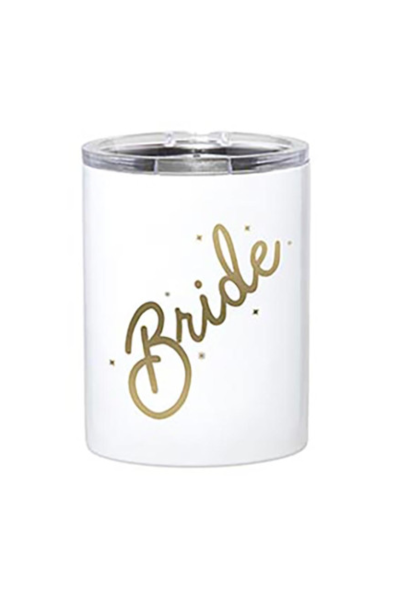 White Smoke Slant Collections- Stainless Steel Tumbler - Bride