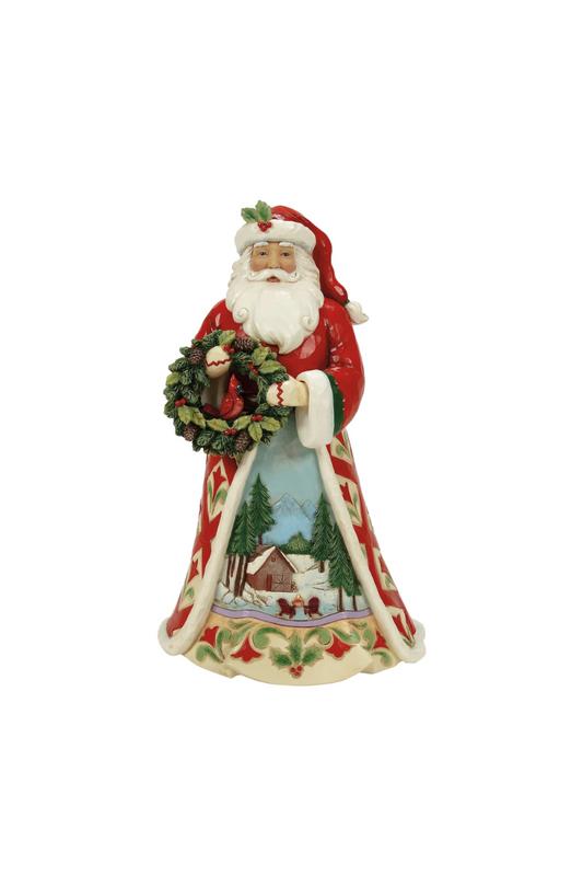 Dark Gray Jim Shore - Christmas at the Lodge Santa