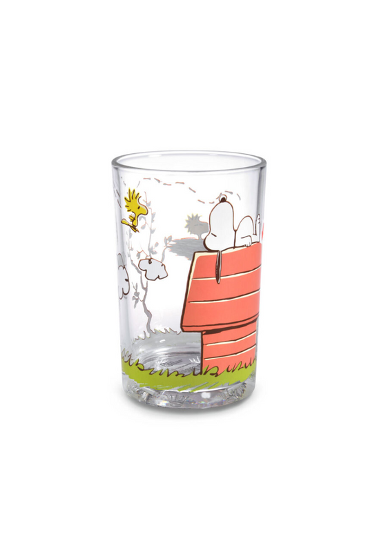 Light Gray Peanuts® Snoopy on Doghouse Collectible Drinking Glass