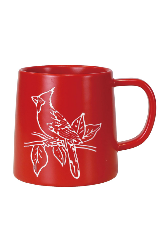 Firebrick Enesco Our Name is Mud Sandblast Cardinal Coffee Mug