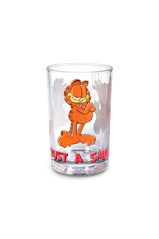 Light Gray Nickelodeon Garfield Smiling Cat Collectible Drinking Glass