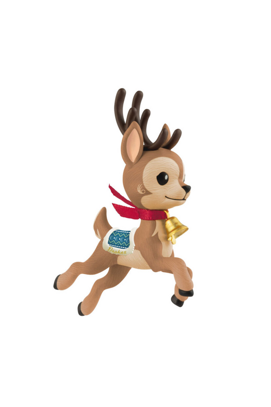 Rosy Brown 2025 Ornament - Eight Tiny Reindeer Dasher Ornament