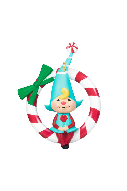 Dark Cyan 2025 Ornament - Sweet Peppermint Ornament