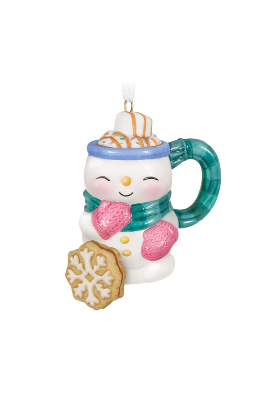 Light Gray 2025 Ornament - Cup of Cozy Porcelain Ornament