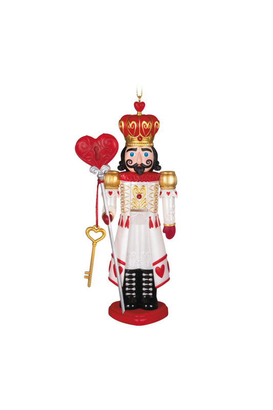 Light Gray 2025 Ornament - Noble Nutcrackers King of Hearts Ornament