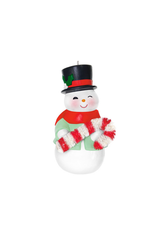 Light Gray 2025 Ornament - Sweet Snow Boy Porcelain Ornament