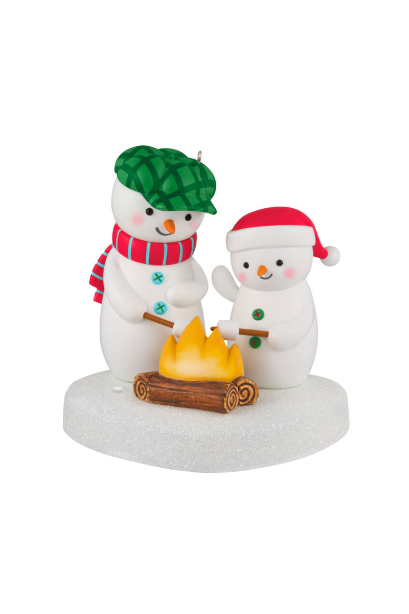 Light Gray 2025 Ornament - Roasting Marshmallows Musical Ornament