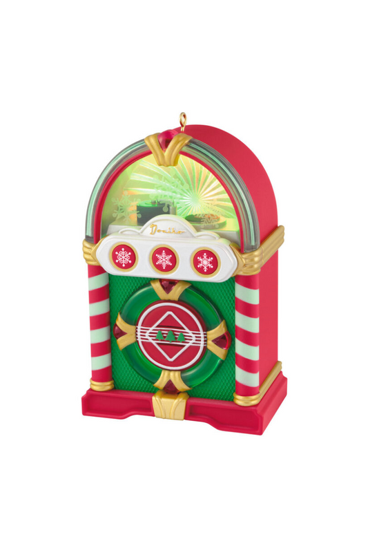 Tan 2025 Ornament - Jolly Jukebox Musical Ornament with Light