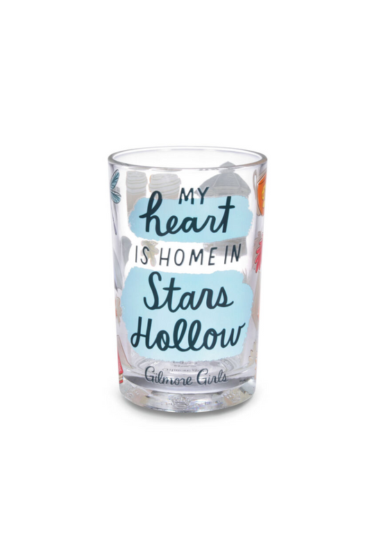 Light Gray Gilmore Girls Stars Hollow Icons Collectible Drinking Glass, 13.5 oz.