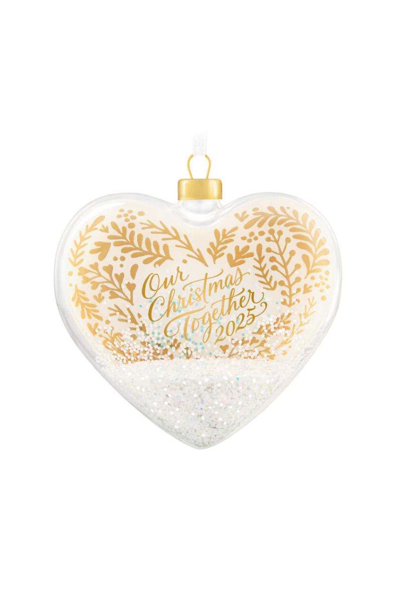 Antique White 2025 Ornament - Our Christmas Together 2025 Glass Ornament