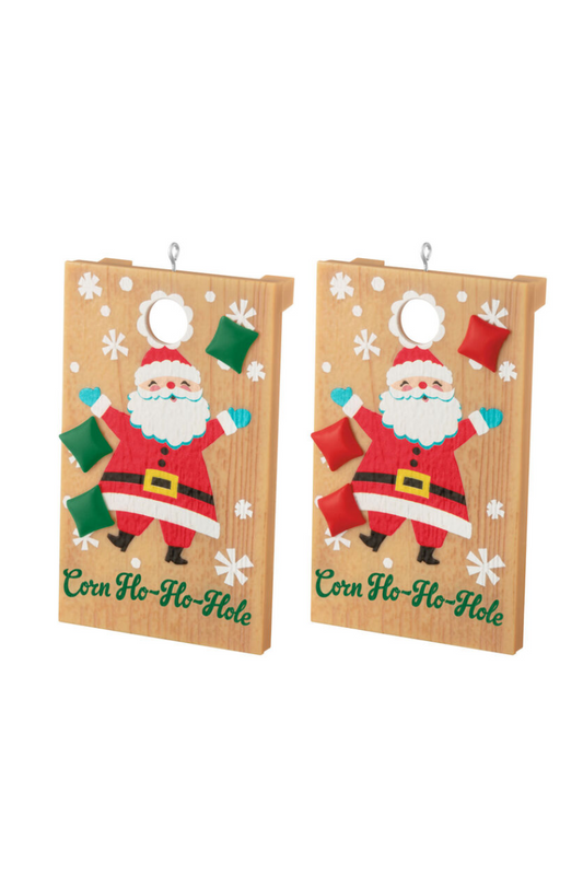 Tan 2025 Ornament - Corn Ho-Ho-Hole Ornaments, Set of 2