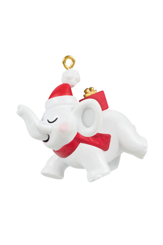 Light Gray 2025 Ornament - Mini Festive White Elephant Ornament, 1"