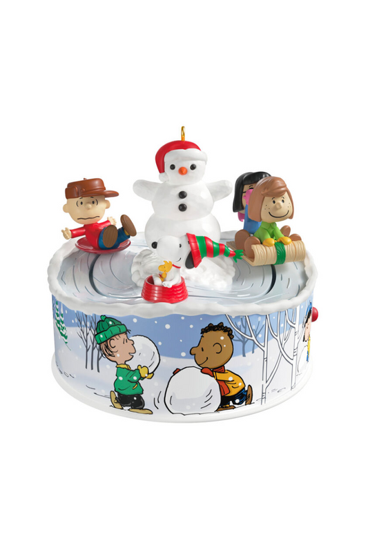Light Gray 2025 Ornament - The Peanuts® Gang Let's Go Sledding! Musical Ornament with Light and Motion