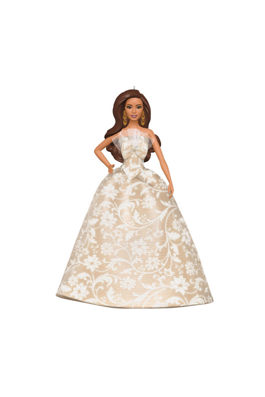 Light Gray 2025 Ornament - Latina Holiday Barbie™ Ornament