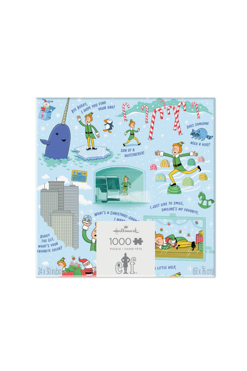 Pale Turquoise Elf Journey to New York 1000-Piece Jigsaw Puzzle