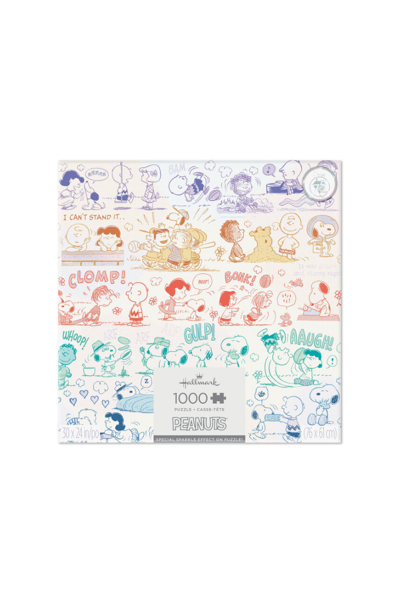 Lavender Peanuts® 75th Through the Years 1000-Piece Jigsaw Puzzle
