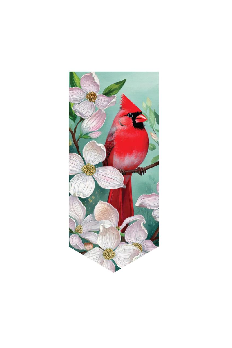 White Smoke Cardinal & Dogwoods Suede Everlasting Impression