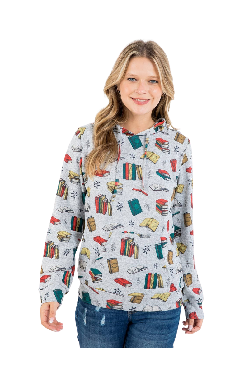 White Smoke Book Pullover Hoodie