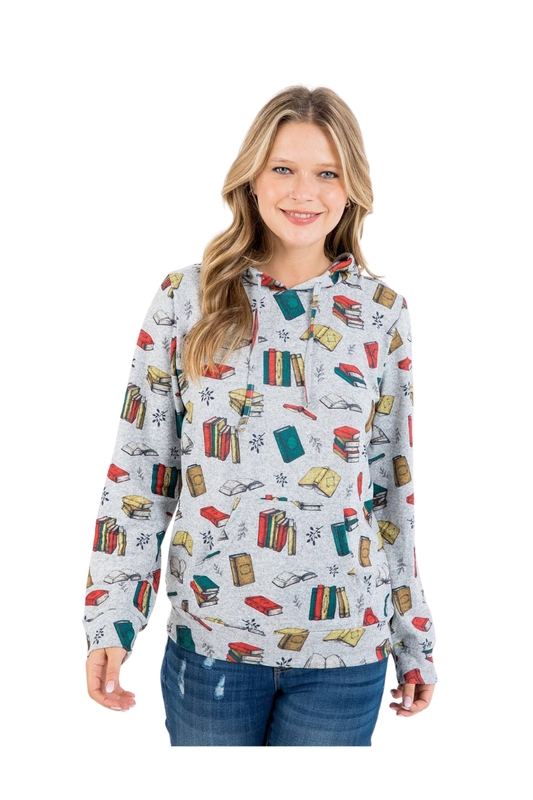 White Smoke Book Pullover Hoodie