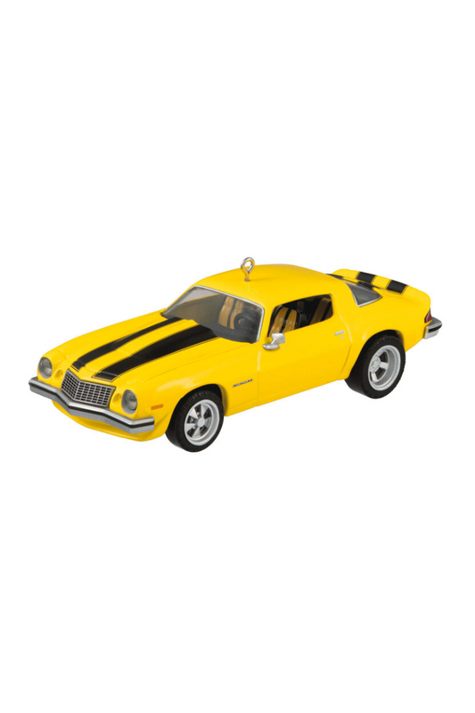 Dark Slate Gray 2025 Ornament - The Car's the Star Transformers 1976 Chevrolet® Camaro® Bumblebee Metal Ornament