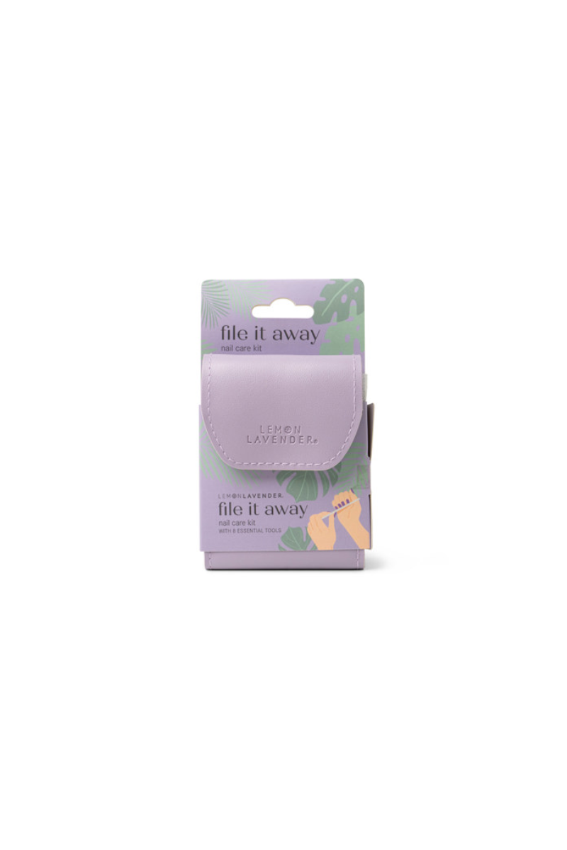Dark Gray Lemon Lavender File It Away Nail Care Kit