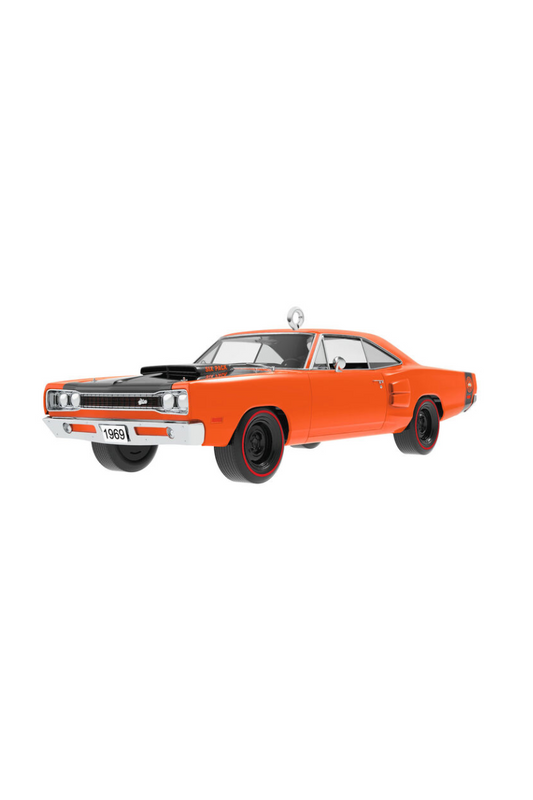 Dark Slate Gray 2025 Ornament - Classic American Cars 1969 Dodge Super Bee Six Pack 2025 Metal Ornament