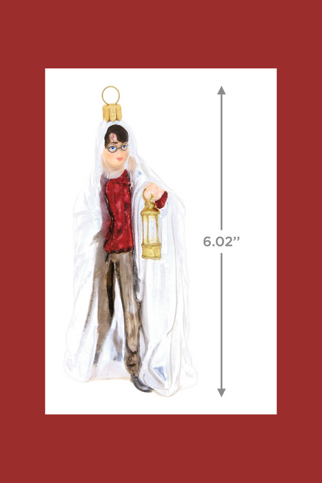 Harry Potter™ Using the Invisibility Cloak™ Glass Ornament