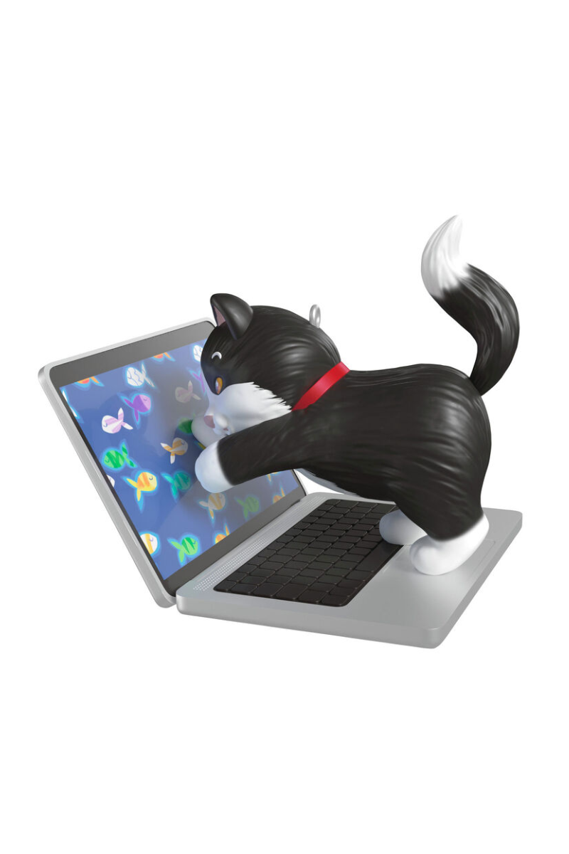 Dark Slate Gray 2025 Ornament - Mischievous Kittens Ornament
