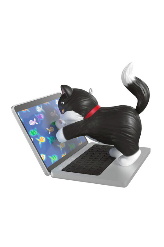 Dark Slate Gray 2025 Ornament - Mischievous Kittens Ornament