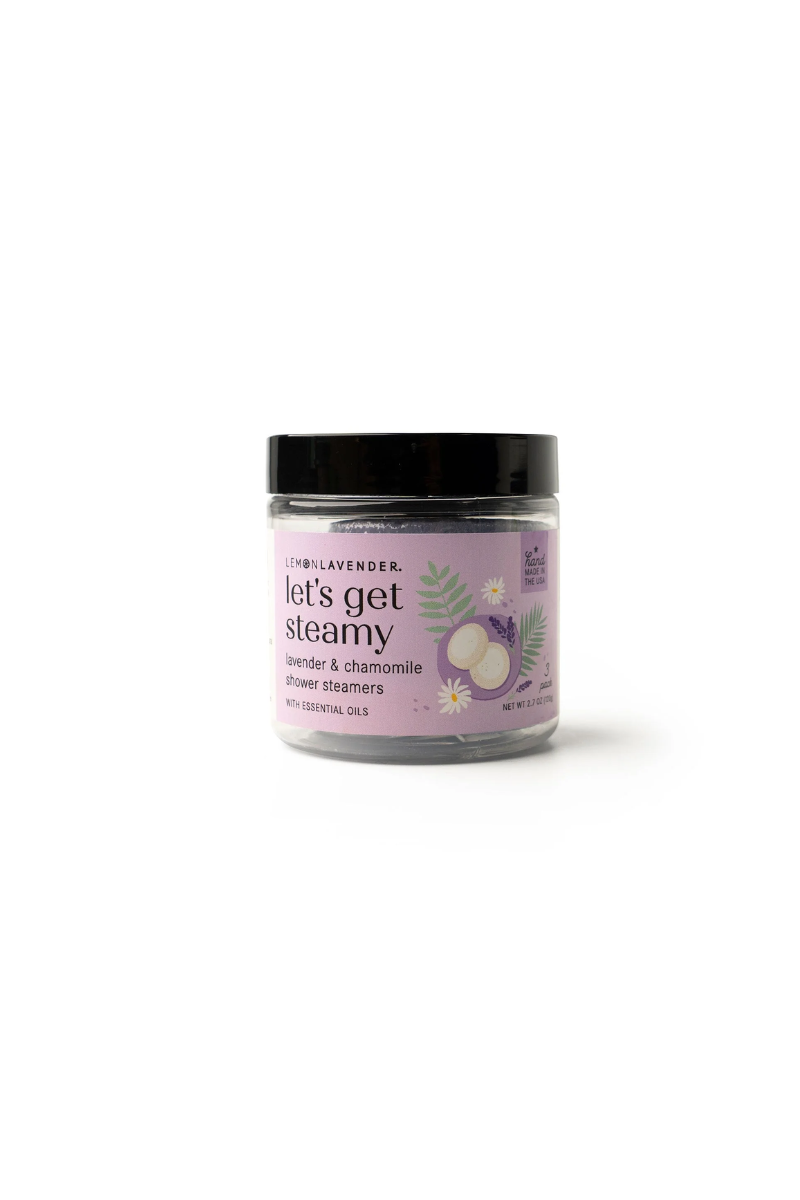 Gray Lemon Lavender Lets Get Steamy Shower Bombs