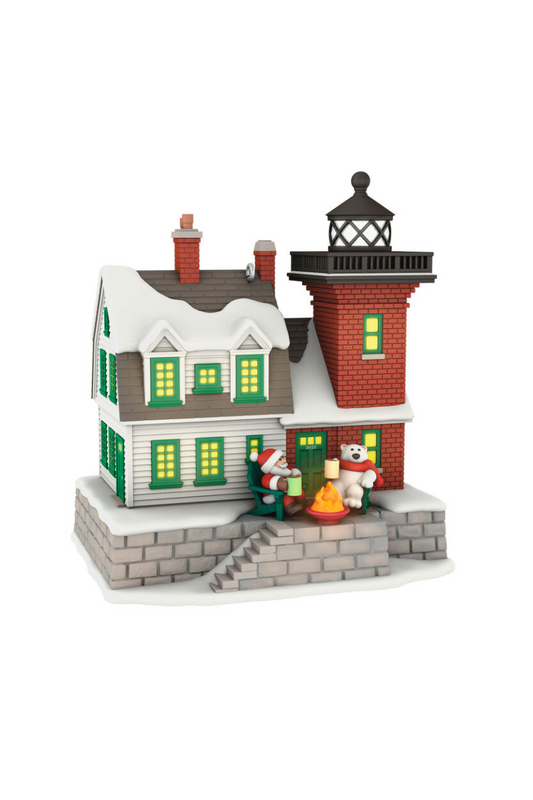 Gray 2025 Ornament - Holiday Lighthouse Ornament