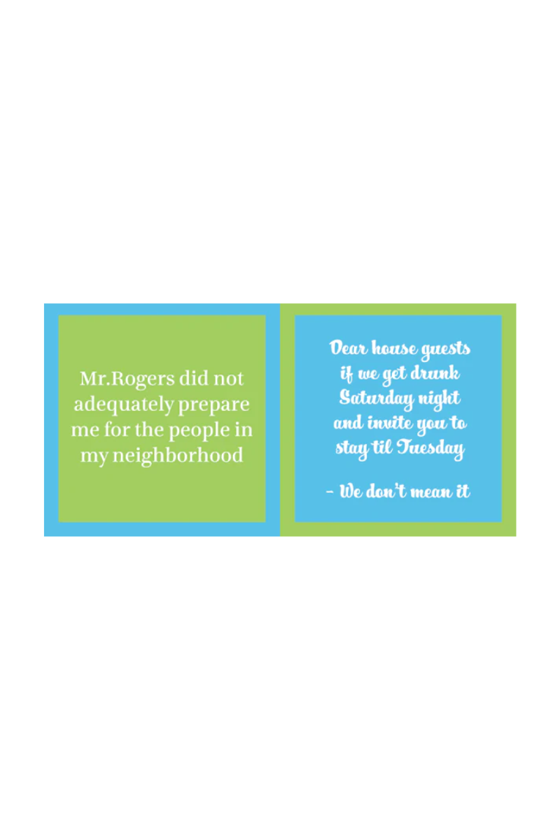 Medium Turquoise Talk to self Napkin