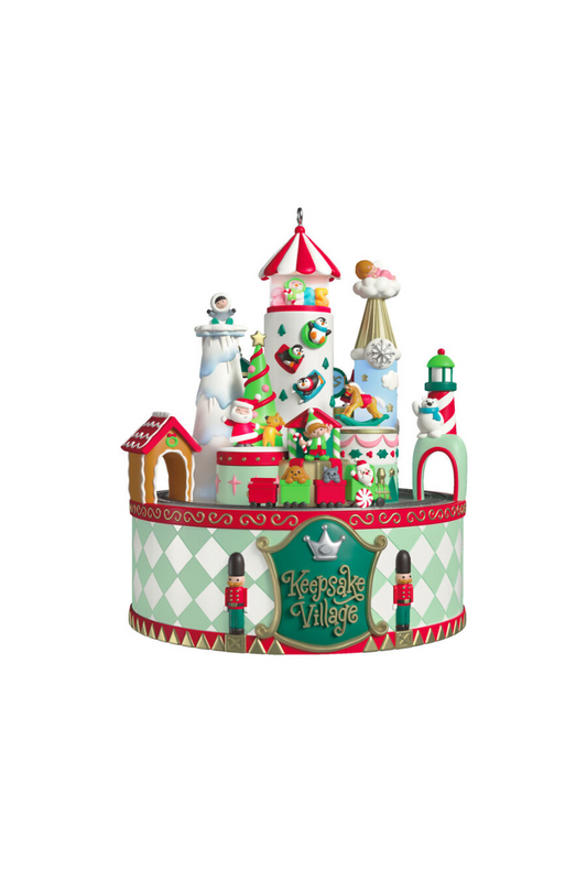 Gray 2025 Ornament - Keepsake Village Musical Ornament with Light and Motion