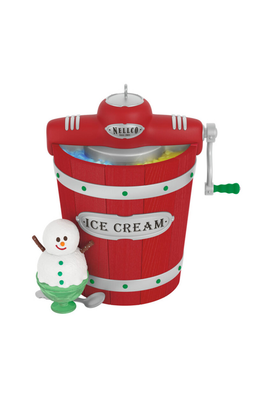 Gray 2025 Ornament - Nellco Ice Cream Maker Musical Ornament with Light