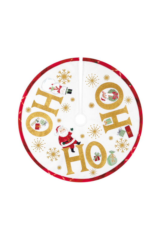 White Smoke 2025 Ornaments - Mini Nostalgic Holiday Tree Skirt, 12"