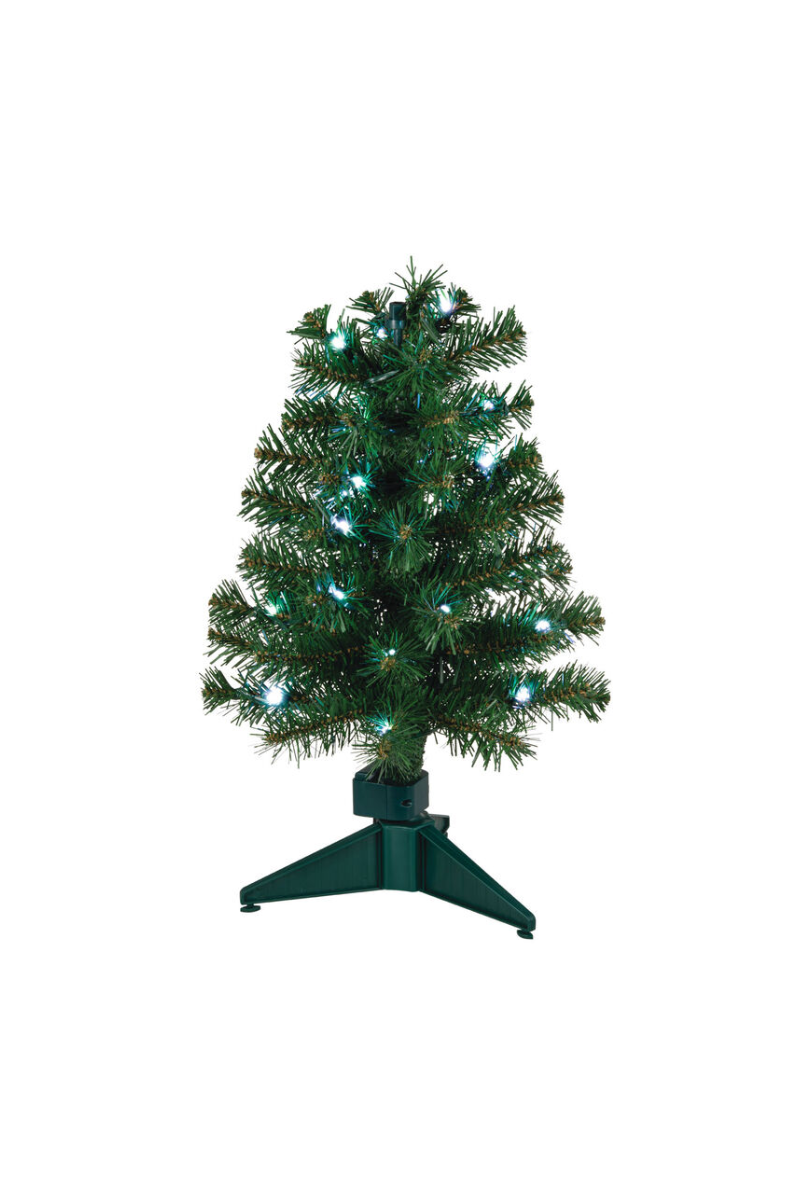 Dark Slate Gray 2025 Ornament - Mini Show Toppers Evergreen Christmas Tree with Light, 17"