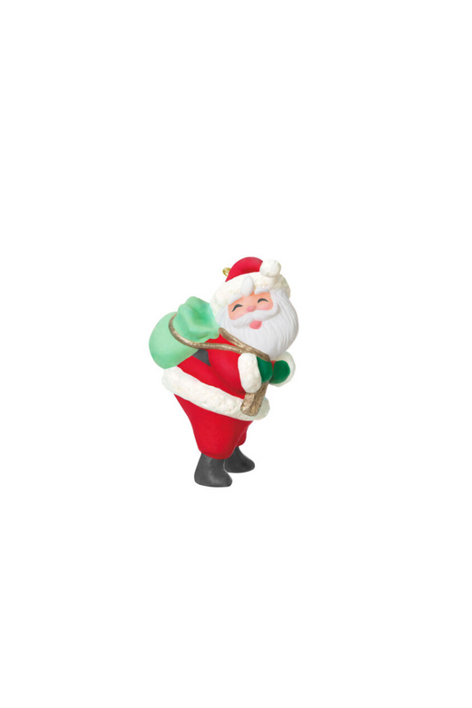 Light Gray 2025 0rnament - Mini Sweet Santa Ornament, 1.5"