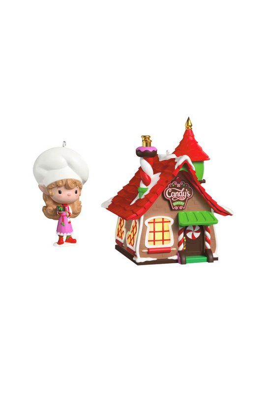 Sienna 2025 Ornament - Candy's Bakery and Elf Keepsake Ornament, Set of 2
