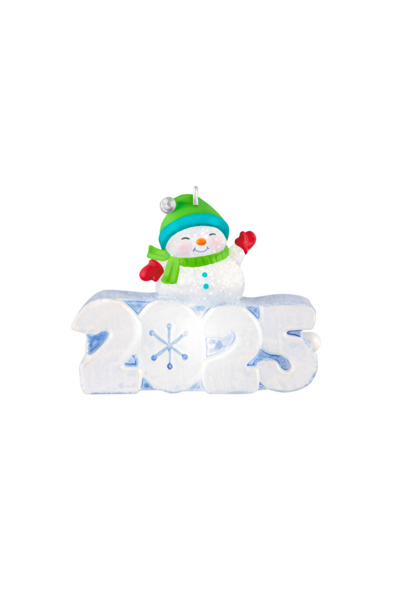 Lavender 2025 Ornaments - Mini A Snowy 2025 Ornament with Light, 1.25"