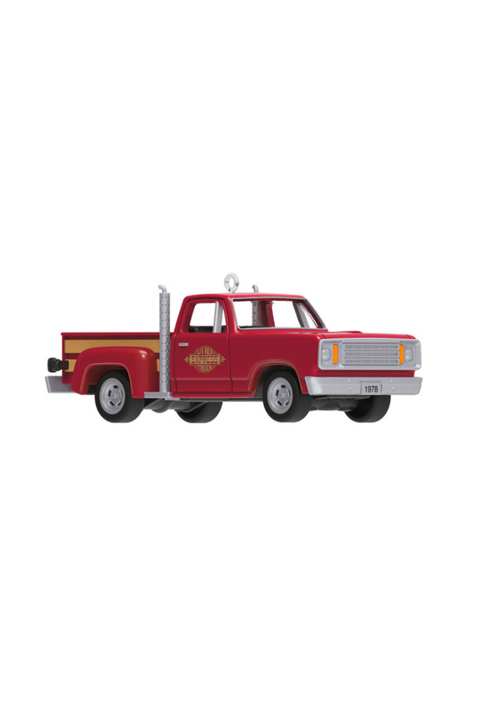 Brown 2025 Ornament - Mini Lil' American Trucks 1978 Dodge Li'l Red Express Truck 2025 Metal Ornament, 0.75"