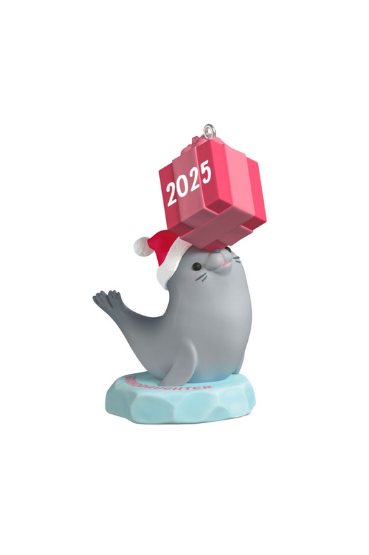 Dark Gray 2025 Ornament - Granddaughter Seal Ornament