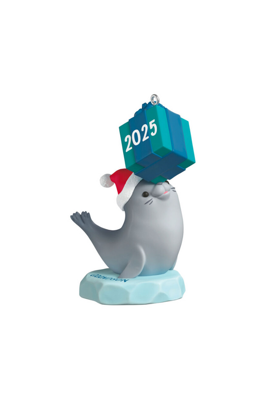 Dark Gray 2025 Ornament - Grandson Seal Ornament